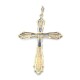Cruz antigua en oro 18k con brillantes, diamantes y zafiros sintéticos Cruz antigua en oro 18k con brillantes, diamantes y zafiros sintéticos