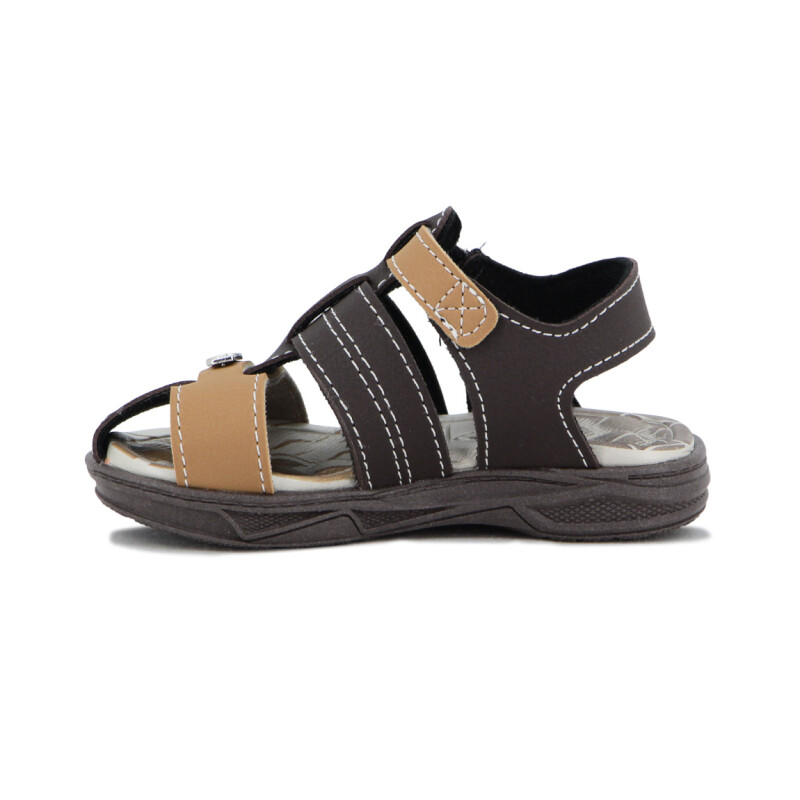 Molekinho Sandalia Casual Infantil Napa Floter Rustico Neo Cafe-caramelo