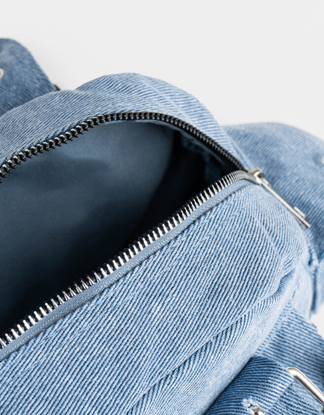 Bowling Denim Cartera Bowling De Denim - Azul Gastado