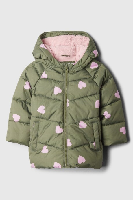 Campera Puffer Toddler Niña Hearts
