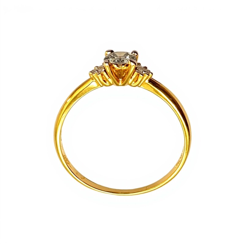 Anillo Halo-Oro bajo-Piedra Zirconia-AN8062 conpiedra