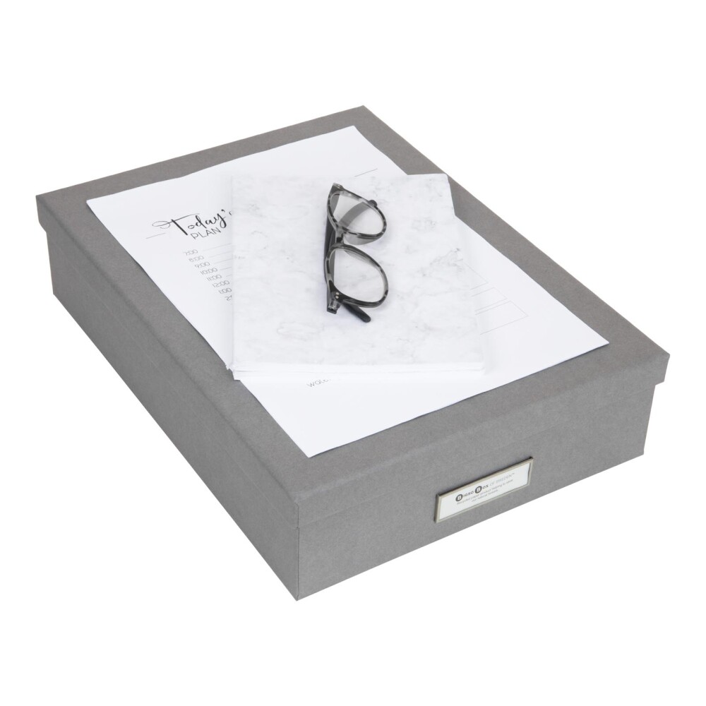 CAJA ORG C/TAPA PAPEL GRIS OSKAR