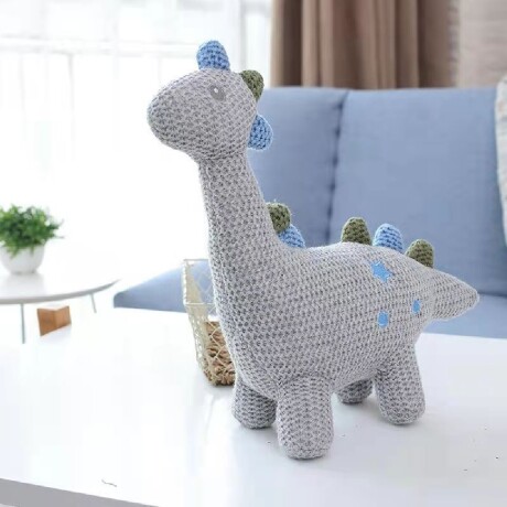 Peluches de Animales Tejidos Crochet c/ Cascabel Bebés Niños Dinosaurio