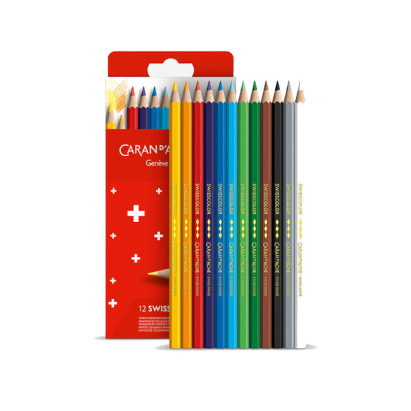 Lápices de colores Swisscolor x 12 - Caran d'Ache Única