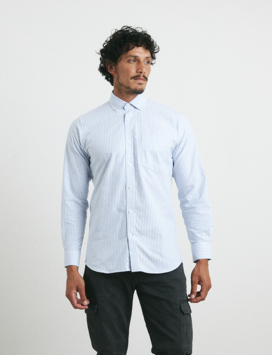 CAMISA HARRY - Celeste/blanco 