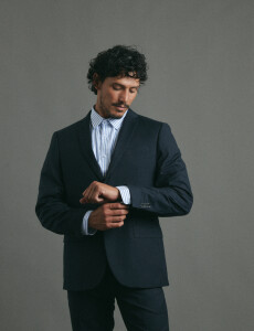 110262 SACO HARRINGTON LABEL Azul Oscuro