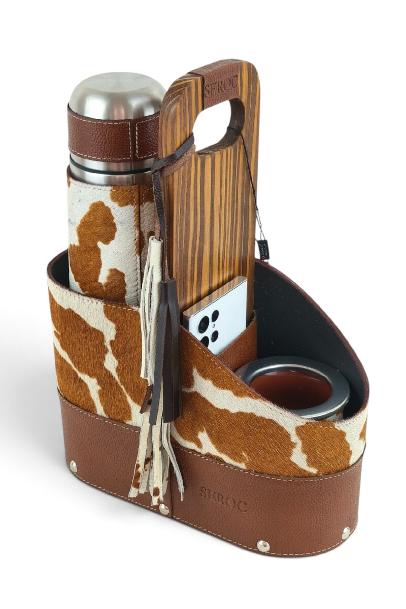 Set matero premium animal print Marrón