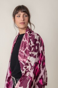 PAÑUELO MULTI PRINT Fucsia