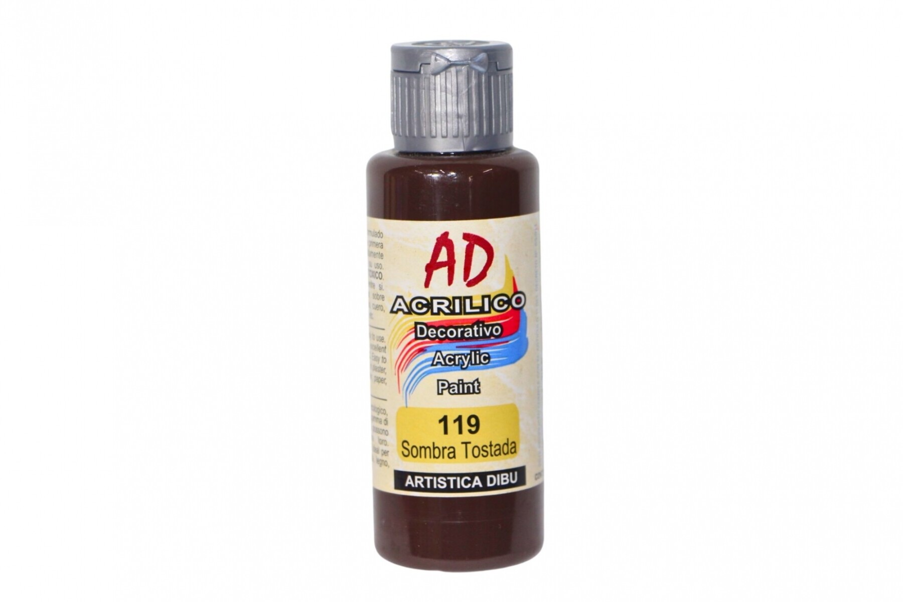 PINTURA ACRILICA ARTISTICA DIBU 60 ML. DIFERENTES COLORES - COLOR SOMBRA TOSTADA 119 