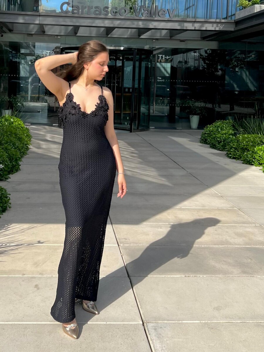 Vestido super midi Dominica - Negro 