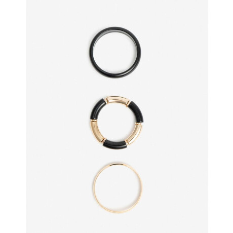 Set De Pulseras Elásticas Vintage Combinacion Bicolor