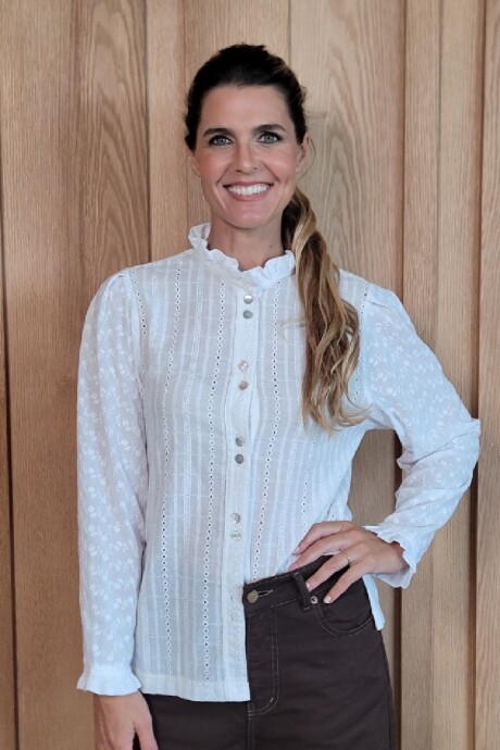 Camisa Mili Broderie blanco