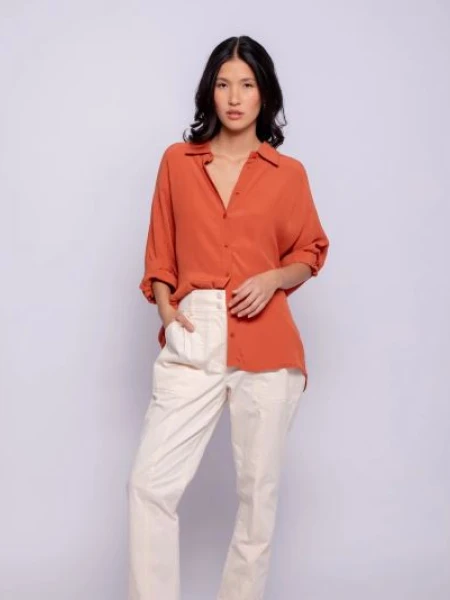 CAMISA DANIEL CASSIN PIENZA TERRACOTA