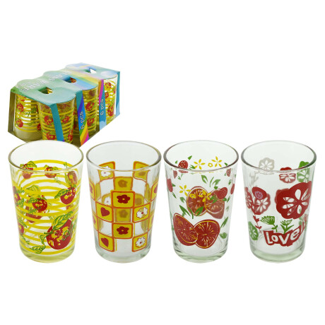 VASO VIDRIO SET X6UDS DECORADO 200ML 6.5X10CM CAJA ABIERTA 24119 Q12 M1 VASO VIDRIO SET X6UDS DECORADO 200ML 6.5X10CM CAJA ABIERTA 24119 Q12 M1