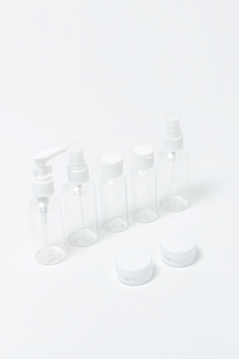 Set de frascos para viaje - Blanco 