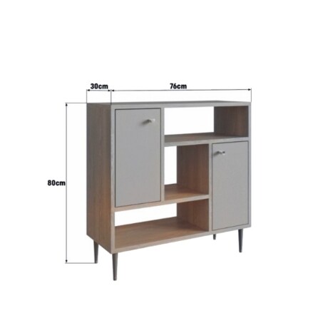 BALCON BUFFETE ARTECAS 76 cm 2 PUERTA. BLANCO/NOGAL BALCON BUFFETE ARTECAS 76 cm 2 PUERTA. BLANCO/NOGAL