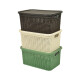 Set x2 Caja simil ratán 4 lts BEIGE