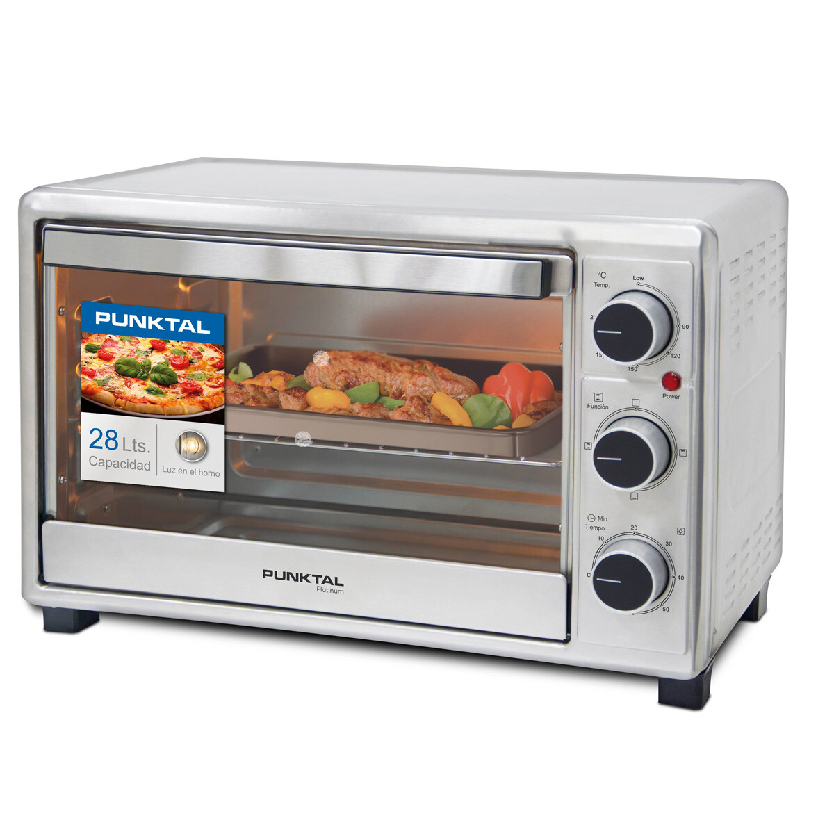 HORNO ELÉCTRICO 28 LTS INOX PUNKTAL 