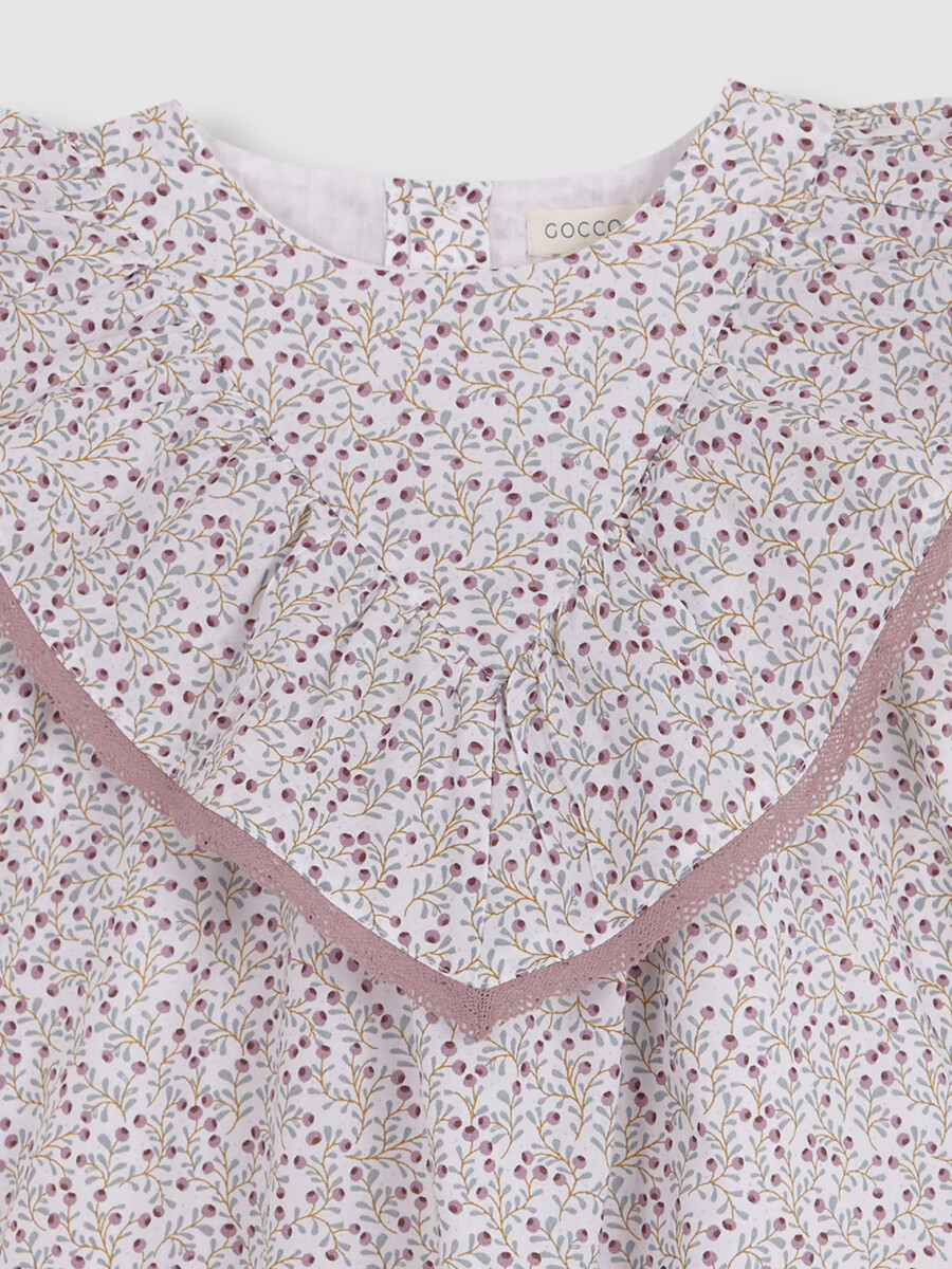 Vestido De Florecitas Berenjena