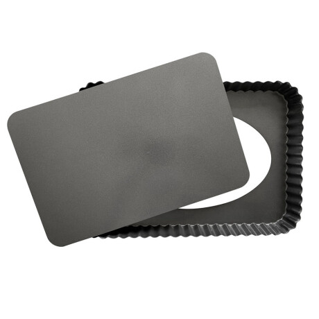 Tartera Desmontable Antiadherente Rectangular 30x25x2Cm Gris