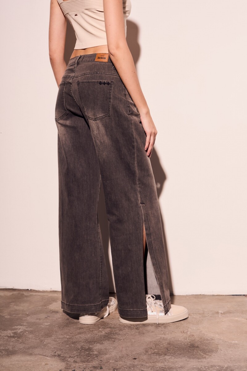 Jean Wide Tajo Denim Gris