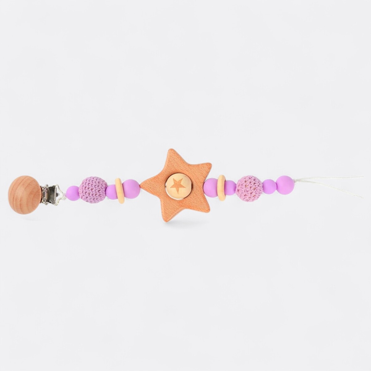 Cadena De Chupete Estrella Grande - Violeta 