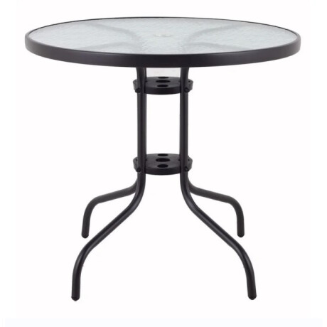 Mesa de exterior de hierro redonda negra 80 cm. Mesa de exterior de hierro redonda negra 80 cm.