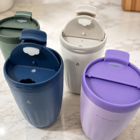 Vaso térmico acanalado con tapa 450ml Lila