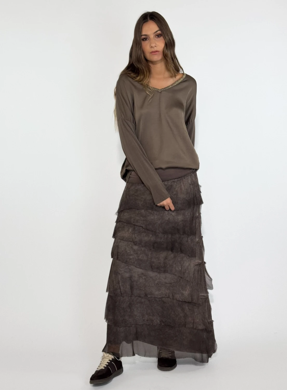 POLLERA GIULIANA marron s/m