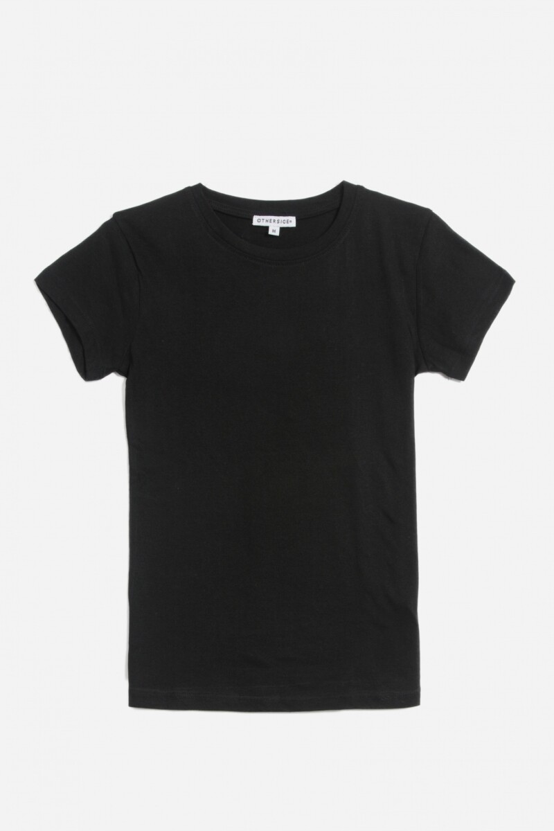 Remera básica cuello redondo - Negro 