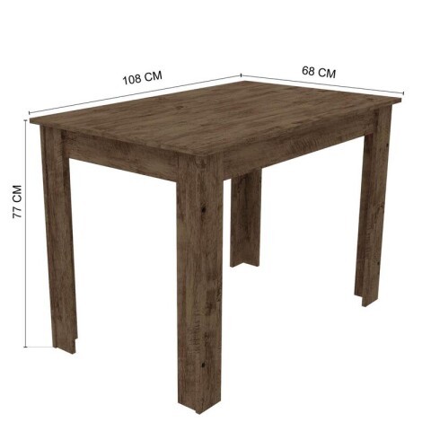 Juego de comedor Karla de 4 Sillas y una Mesa Rectangular Marrón Lino Juego de comedor Karla de 4 Sillas y una Mesa Rectangular Marrón Lino