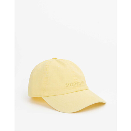 Gorra Canvas Bordada Amarillo Claro
