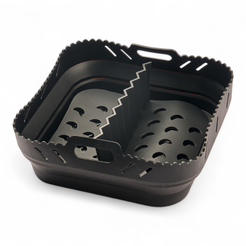 Bandeja Silicona Airfryer con fondo desmontable cuadrada 21x21x7,9 cm Sin Color