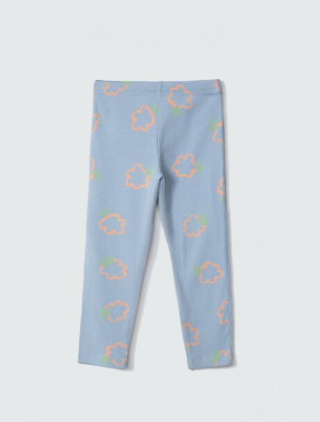 CALZA CON ESTAMPADO CELESTE
