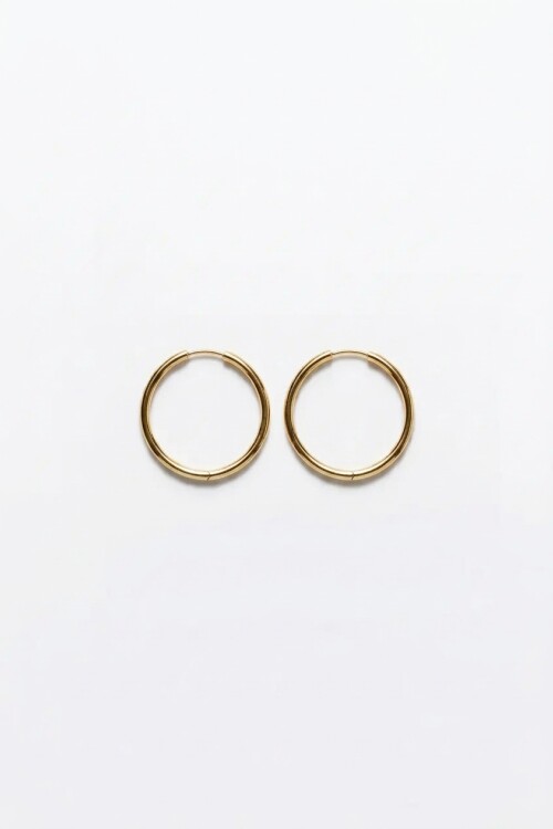 Aros acero medium dorado