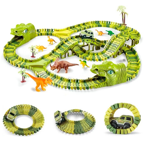 Pista Autos Dinosaurios Grande Flexible Magic Track Dinosaurios