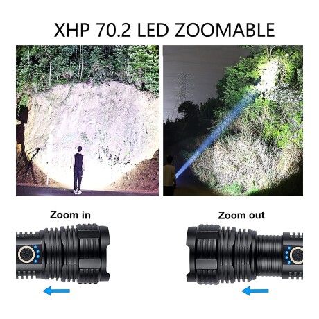 Zhuvatar - Linterna #8206;LED P50-5 - IPX5. 90000 Lúmenes. 5 Modos de Luz + Flash. 50000MAH 001