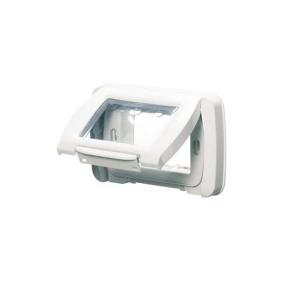 Plaqueta estanca IP55 3 mód. blanco nube GC4012