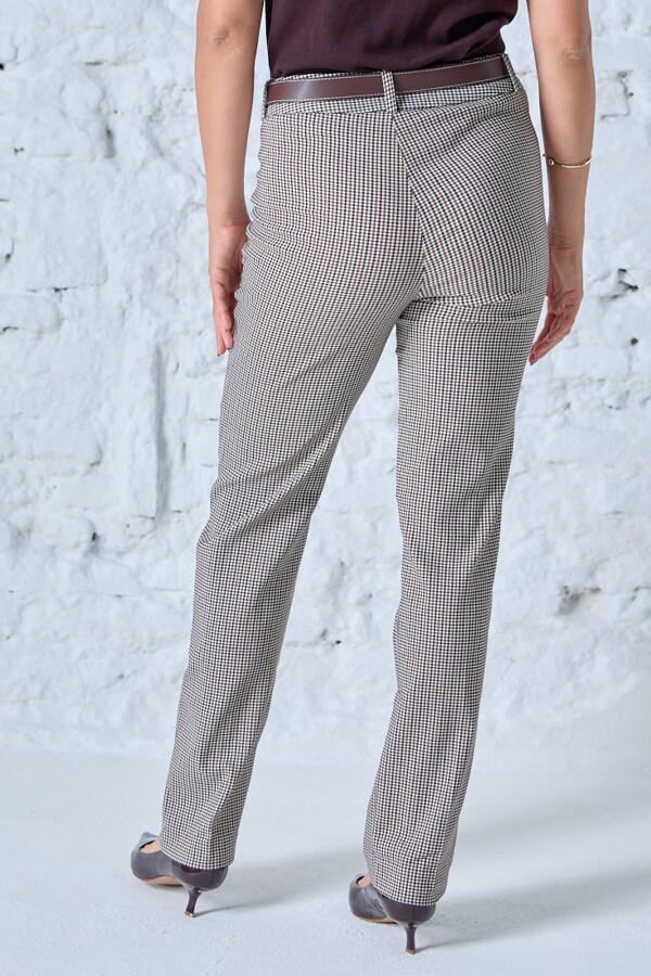 Pantalon Con Cinturon MARRON/MULTI