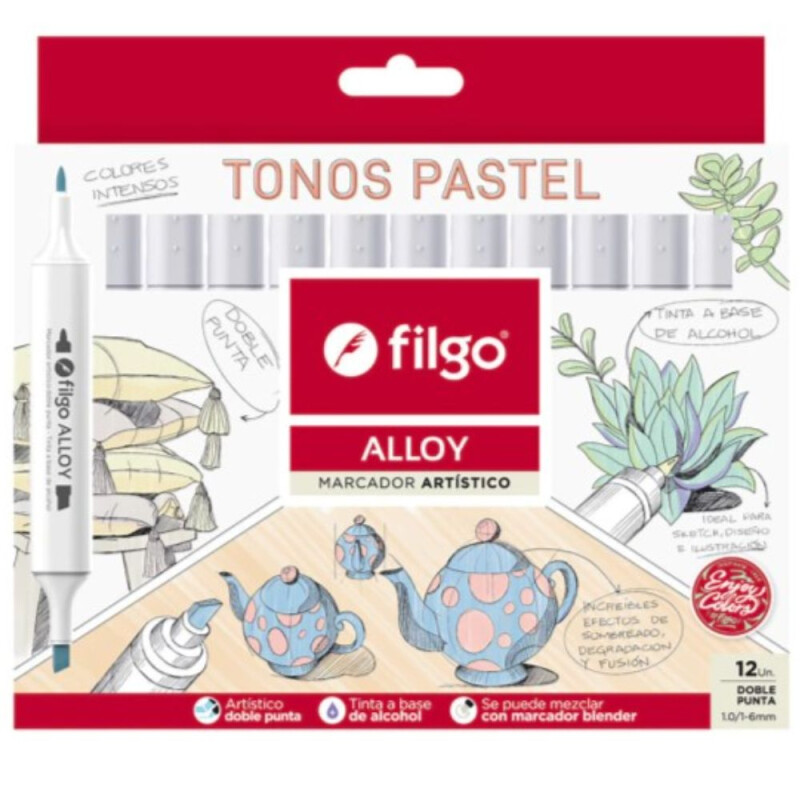 Filgo marcador Artistico Alloy - Tonos pastel Unica