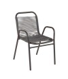 Silla de Jardi­n Simil Rattan Negro