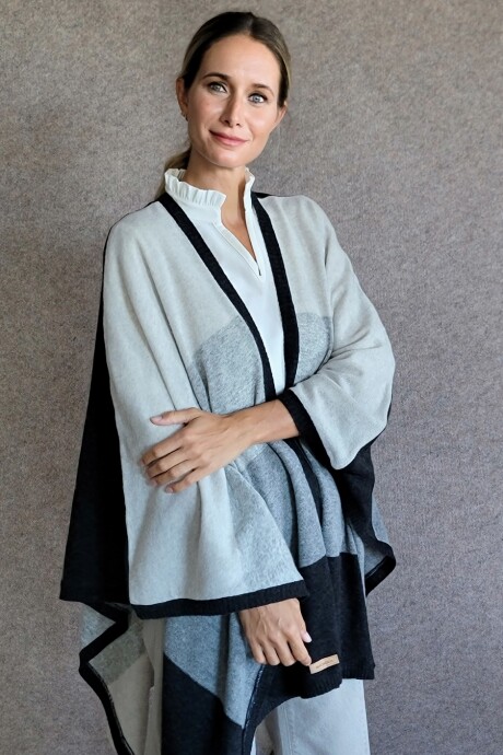 Ruana Bimba Gris Charcoal