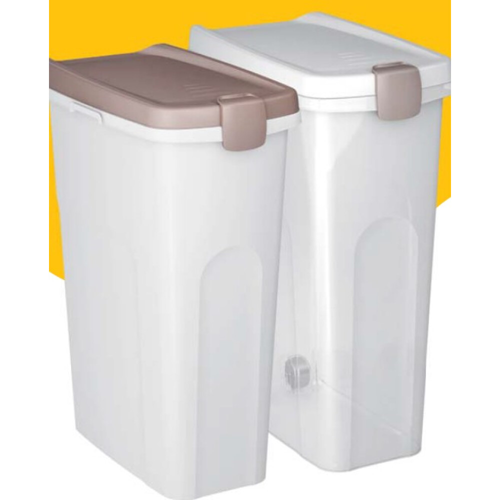 PET FOOD CONTAINER 40 LT FUSTO TRASPARENTE/COP. BIANCO PET FOOD CONTAINER 40 LT FUSTO TRASPARENTE/COP. BIANCO