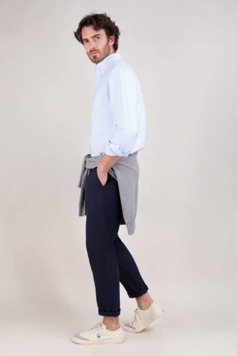 Camisa Oxford Celeste