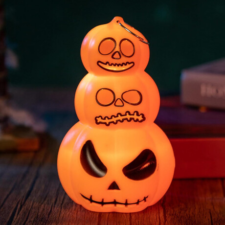 Adorno Halloween calabazas apiladas mini - decoración Naranja