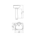 Lavatorio Para Pedestal Blanco Ferrum Florencia BLANCO
