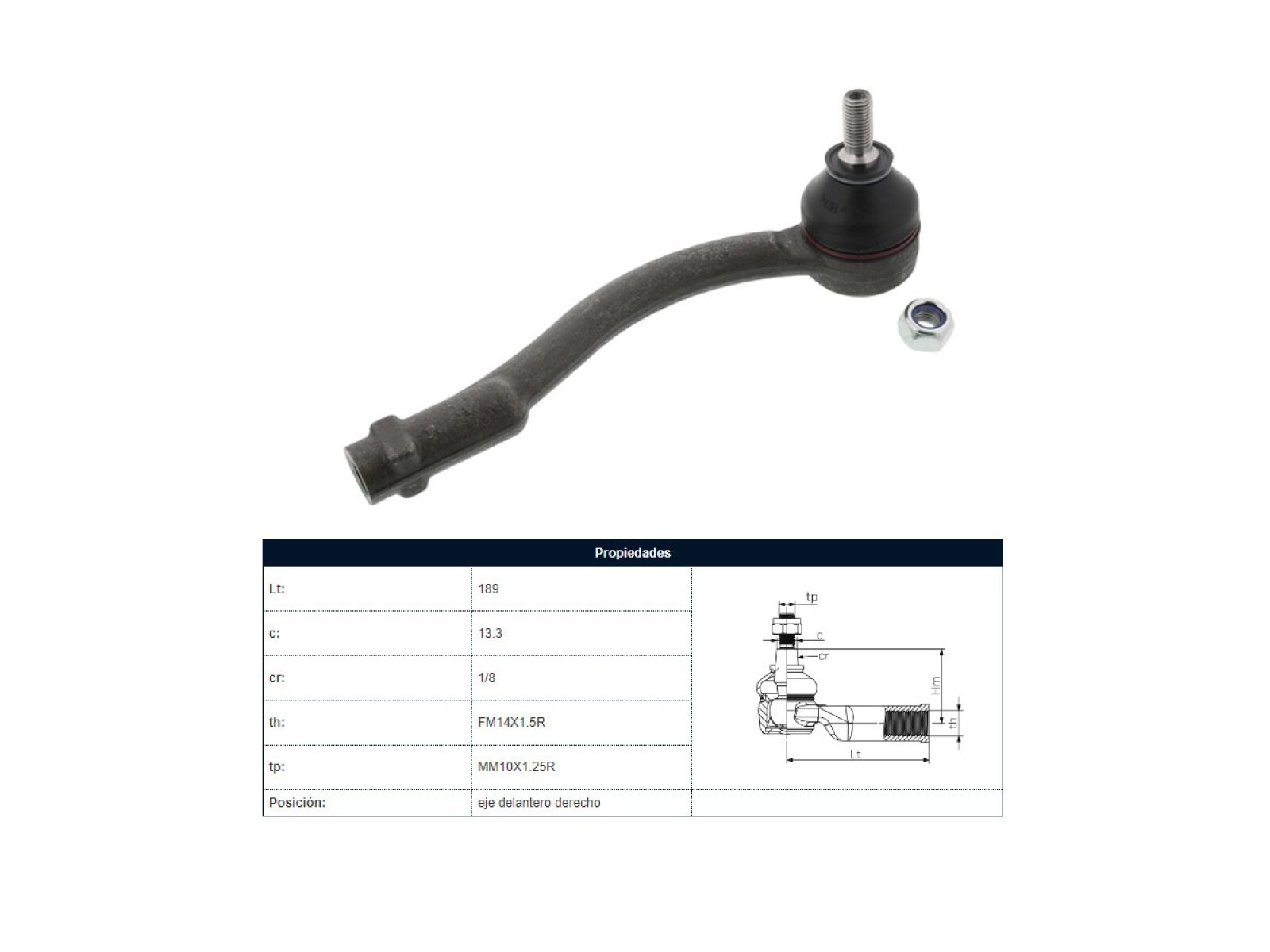 Puntero Hyundai Accent, Kia Rio 05-12 Der 