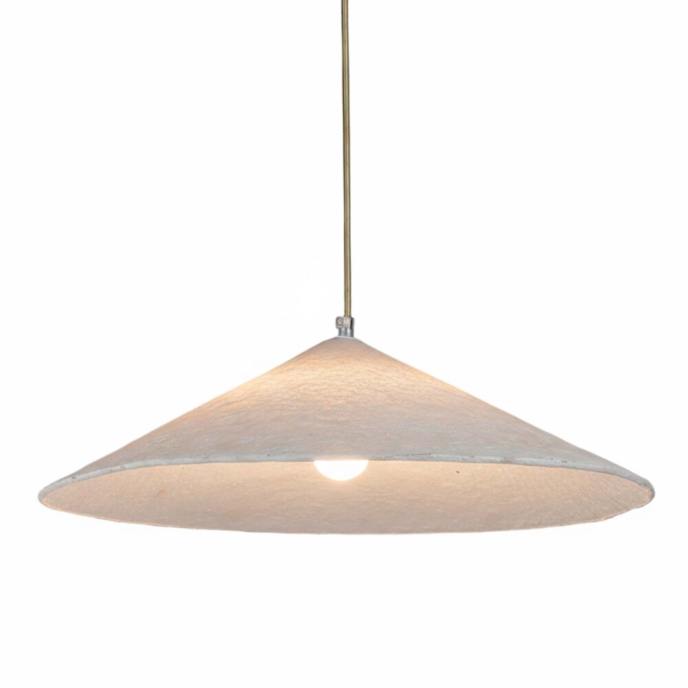 LÁMPARA DE TECHO PAPEL-MACHE BLANCO MACHÉ CONIC