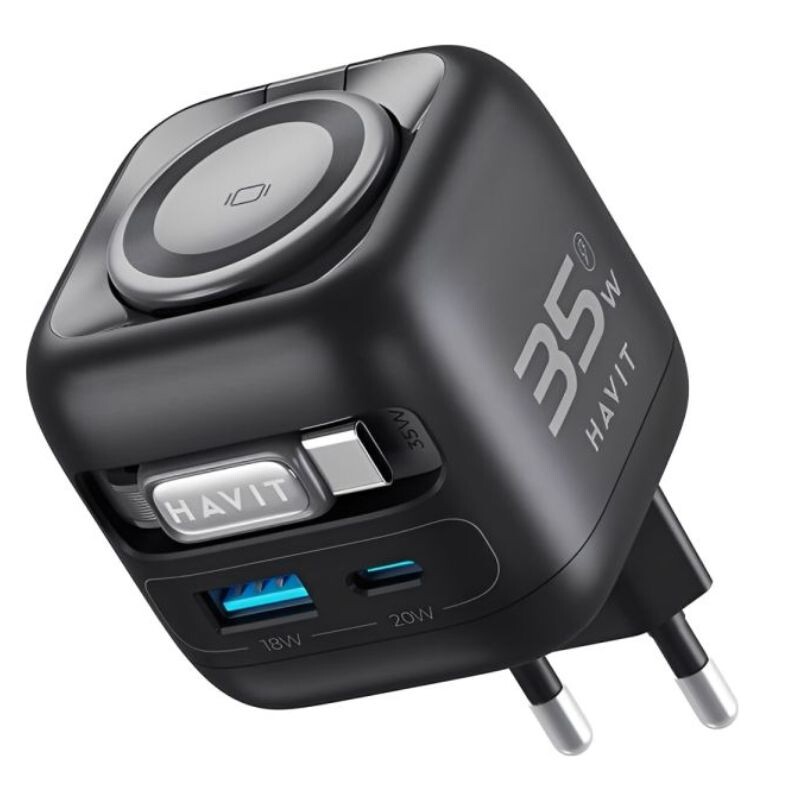 Adaptador De Carga Havit Gan 35W UC251UC Adaptador De Carga Havit Gan 35W UC251UC