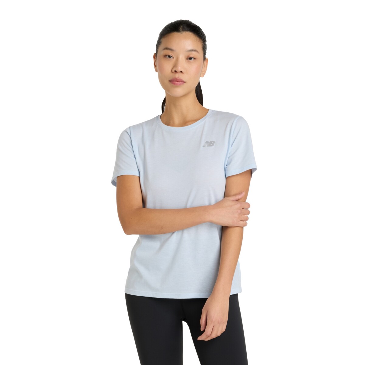 Remera New Balance de Dama - Essentials Heather - WT41190IBH - ELD 